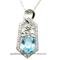 Good Quality and AAA CZ Jewelry 2015 Wholesale Silver Jewelry Pendant P4978